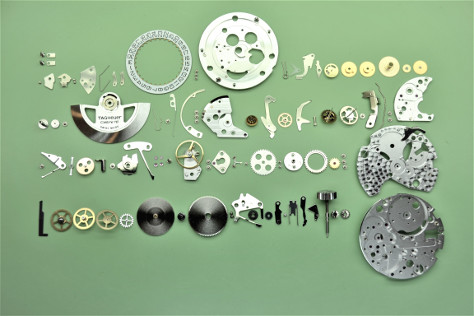 Watch service movement disassembled